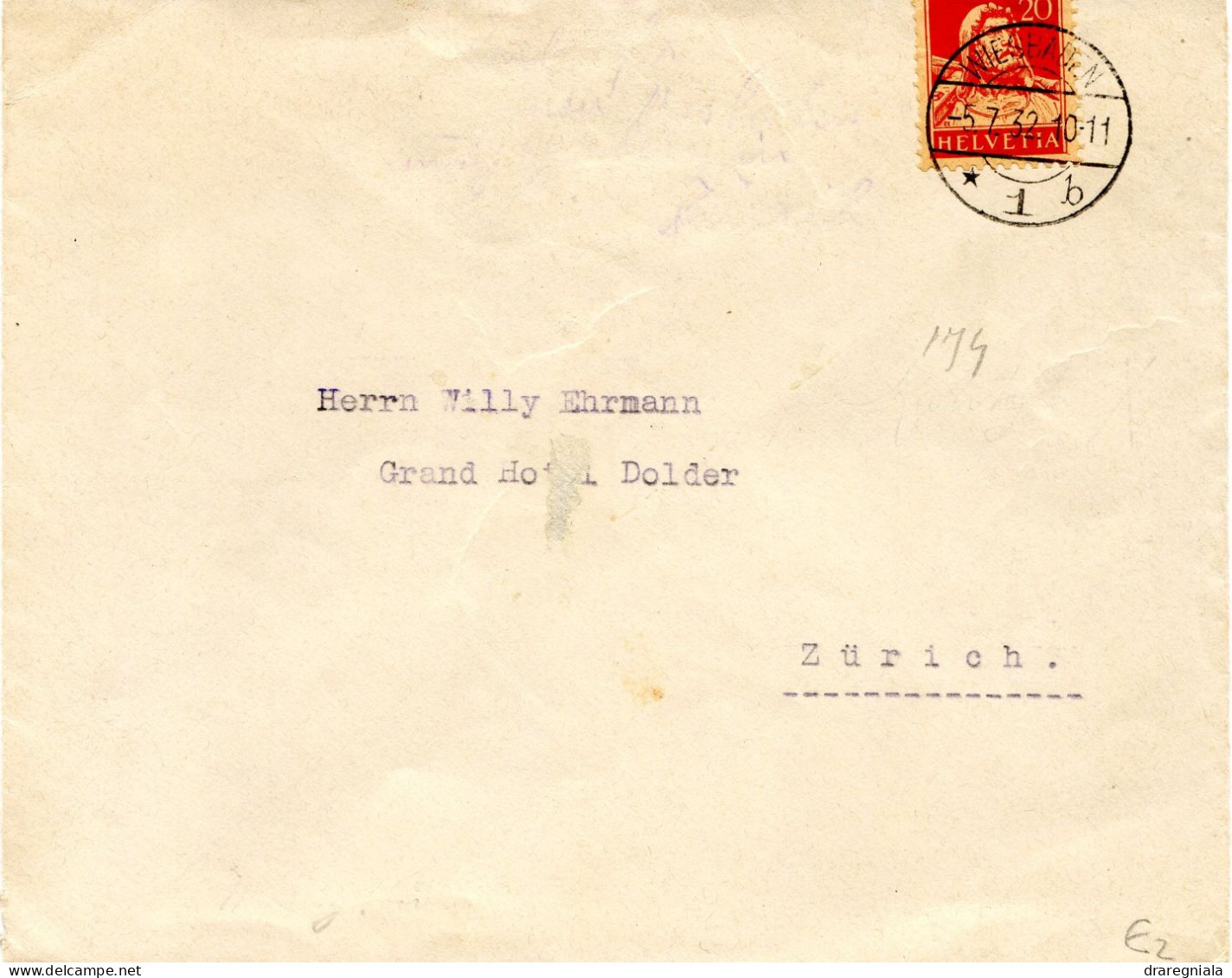 Mail Von Wiesbaden 1932 - - Tellbrustbild 174 - Postmark Collection