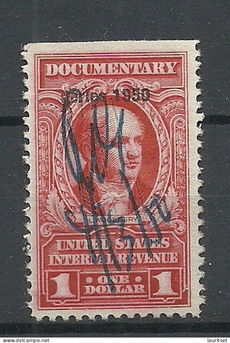 USA Documentary Tax Int. Revenue Taxe Series 1950 - 1 USD Woodbury, O - Revenues