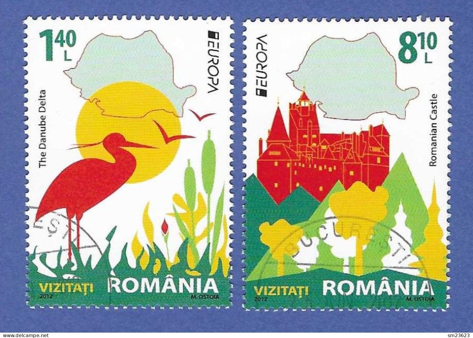 Rumänien / Romänia 2012  Mi.Nr. 6617 / 6618 , EUROPA CEPT Visite - Gestempelt / Fine Used / (o) - 2012
