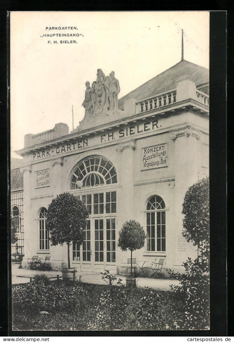 AK Bremen, Gasthaus Parkgarten, Haupteingang  - Bremen