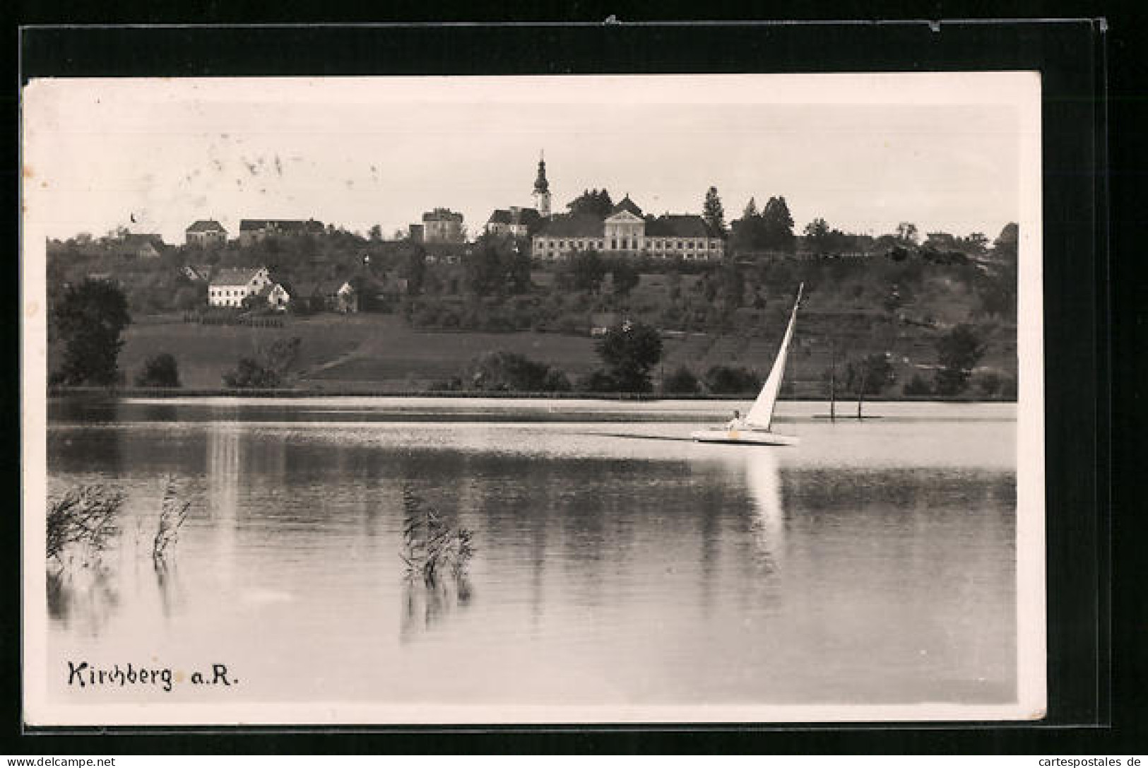 AK Kirchberg A. D. Raab, Ortsansicht Mit Blick über Das Wasser Mit Boot  - Autres & Non Classés