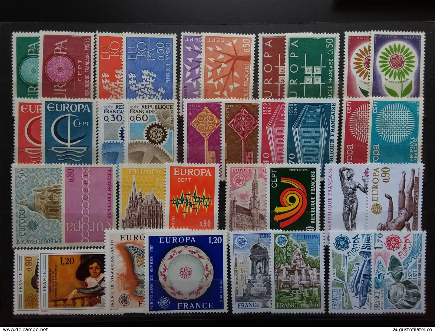 FRANCIA - Europa CEPT - 18 Serie Anni '60/'70 - Nuovi ** + Spese Postali - Unused Stamps
