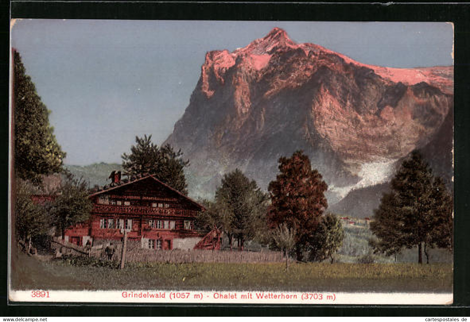 AK Grindelwald, Chalet Mit Wetterhorn  - Grindelwald