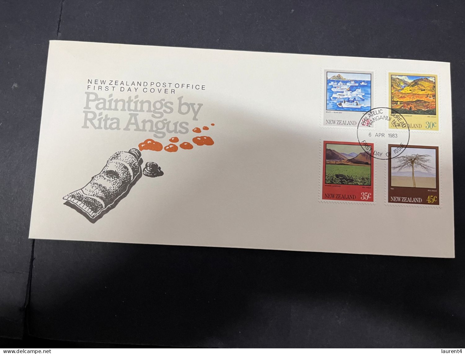 1-5-2024 (3 Z 32) FDC New Zealand - 1983 - Rita Angus Paintings - FDC