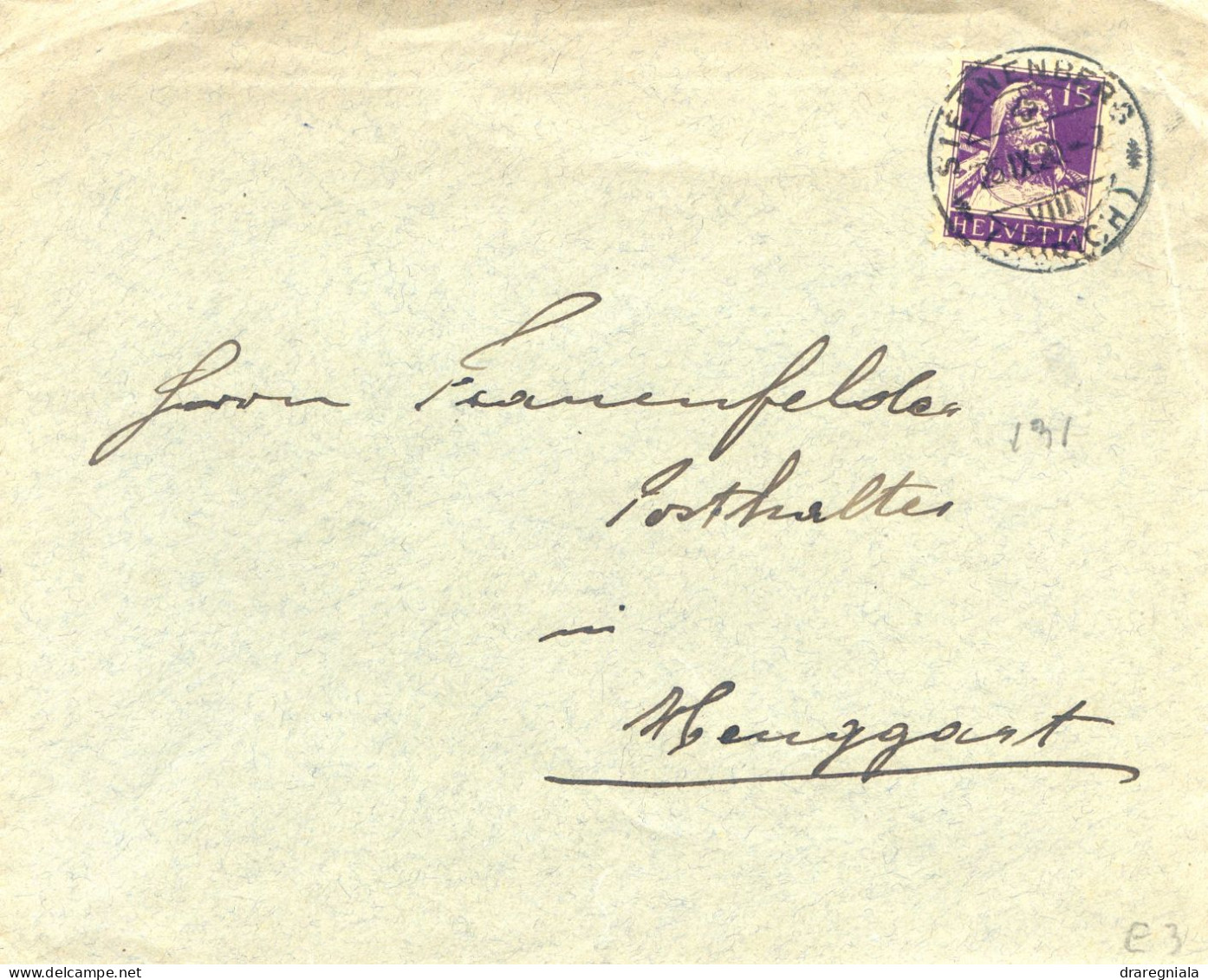 Mail Von Siernenberg 1920 - Tellbrustbild 128 - Storia Postale