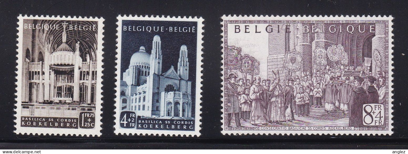 Belgium - 1952 Koekelberg Basilica Fund Charity Set 3v MH - Unused Stamps