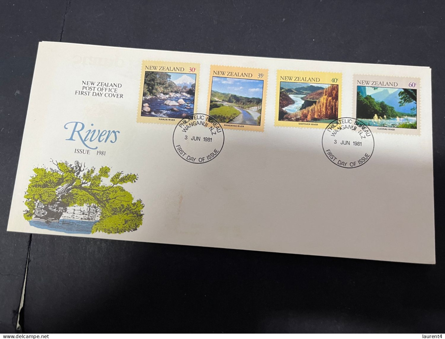 1-5-2024 (3 Z 32) FDC New Zealand - 1981 - Rivers - FDC