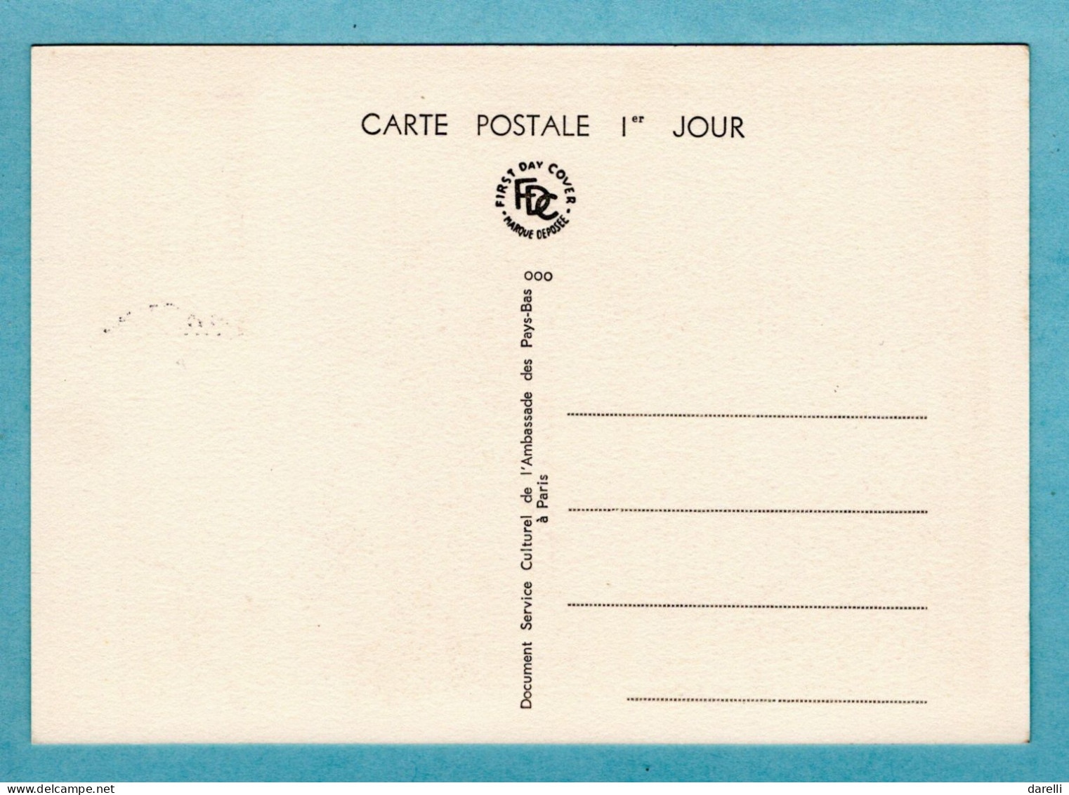 Carte Maximum 1963 - Grands Hommes De La C.E.E. - Hugo De Groot - YT 1386 - Paris - 1960-1969