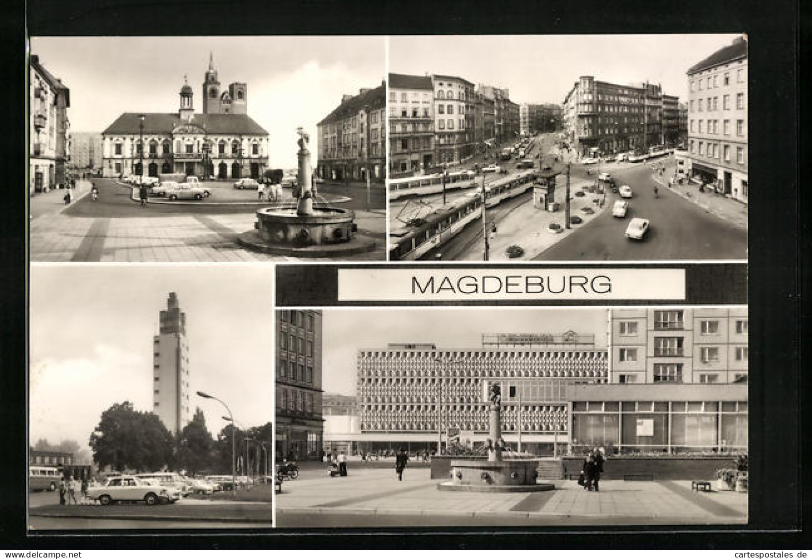 AK Magdeburg, Alter Markt-Hasselbachplatz, Aussichtsturm Im Kulturpark Rotehorn, Centrum-Warenhaus  - Sonstige & Ohne Zuordnung