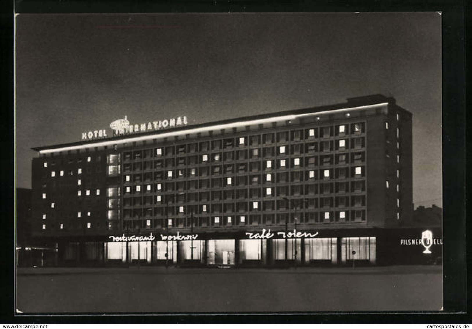 AK Magdeburg, Hotel International Bei Nacht  - Sonstige & Ohne Zuordnung