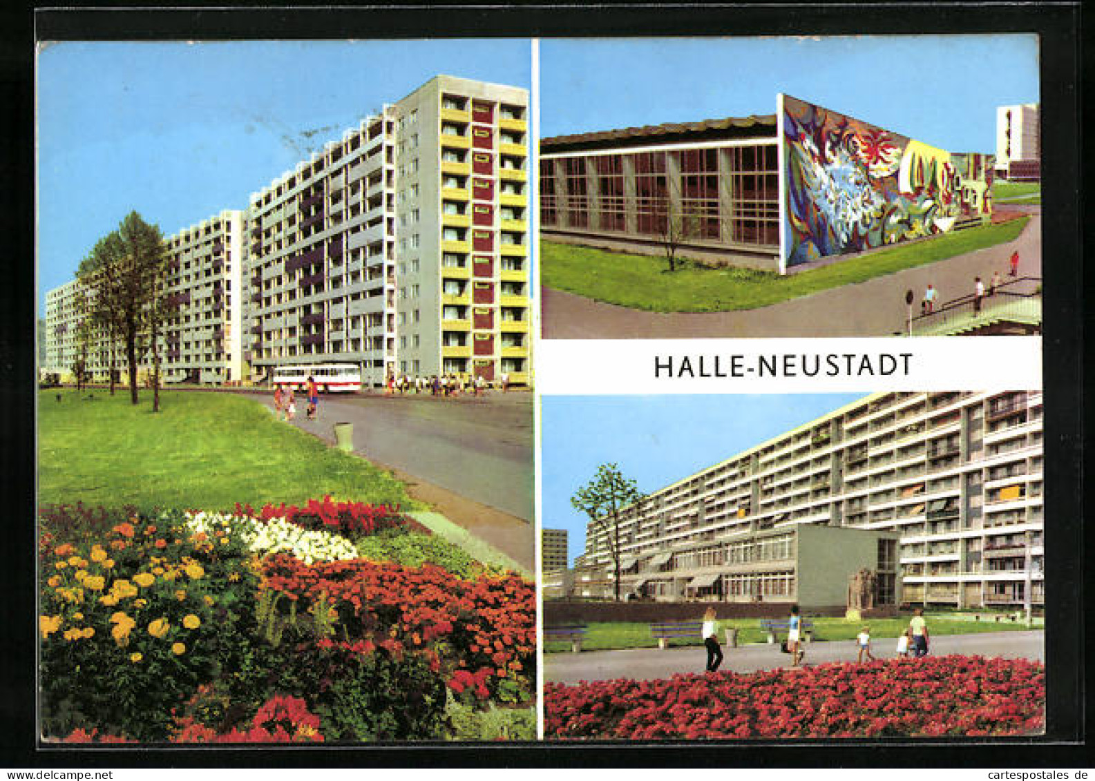 AK Halle-Neustadt, Drei Ansichten Der Neustadt  - Otros & Sin Clasificación