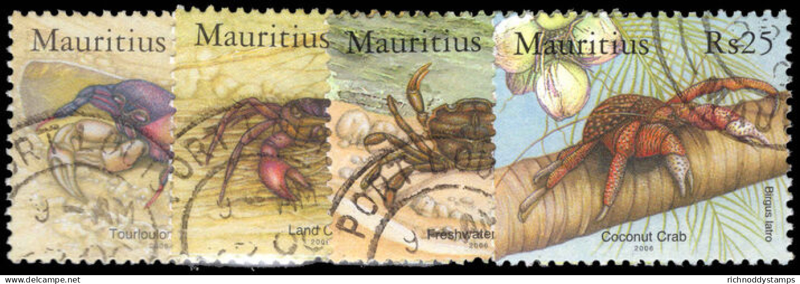 Mauritius 2006 Non-Marine Crabs Fine Used. - Maurice (1968-...)