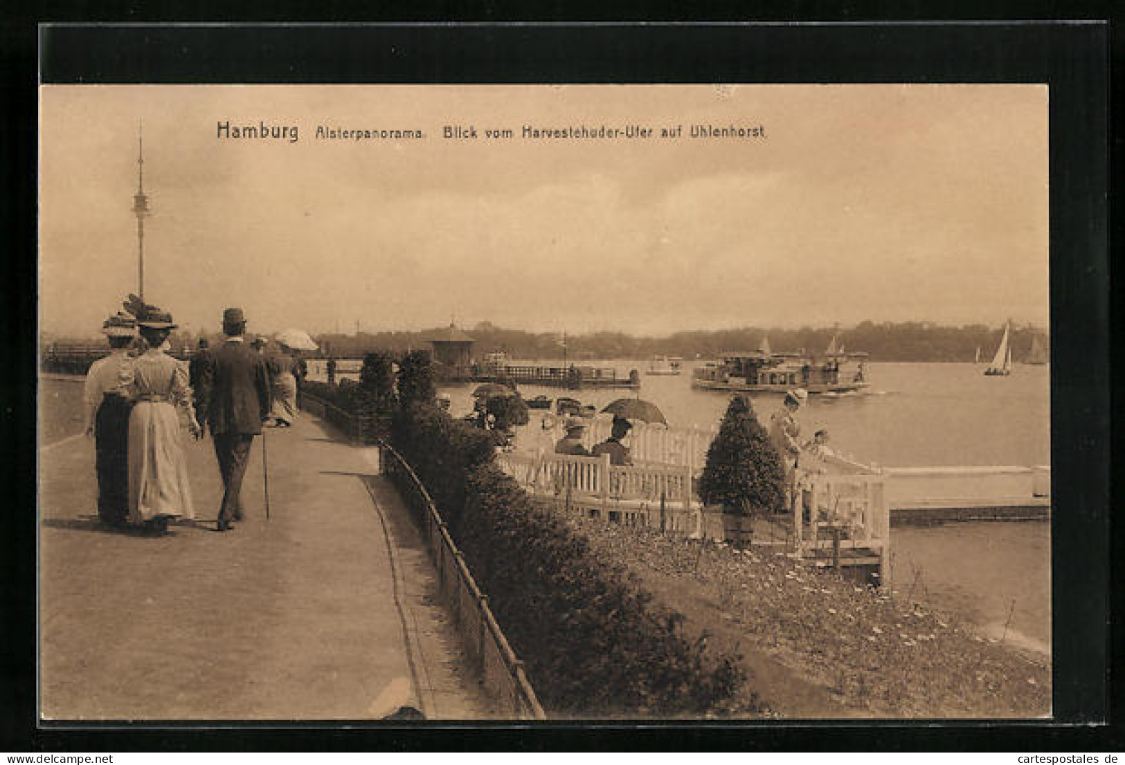 AK Hamburg, Alsterpanorama, Blick Vom Harvestehuder-Ufer Auf Uhlenhorst  - Nord