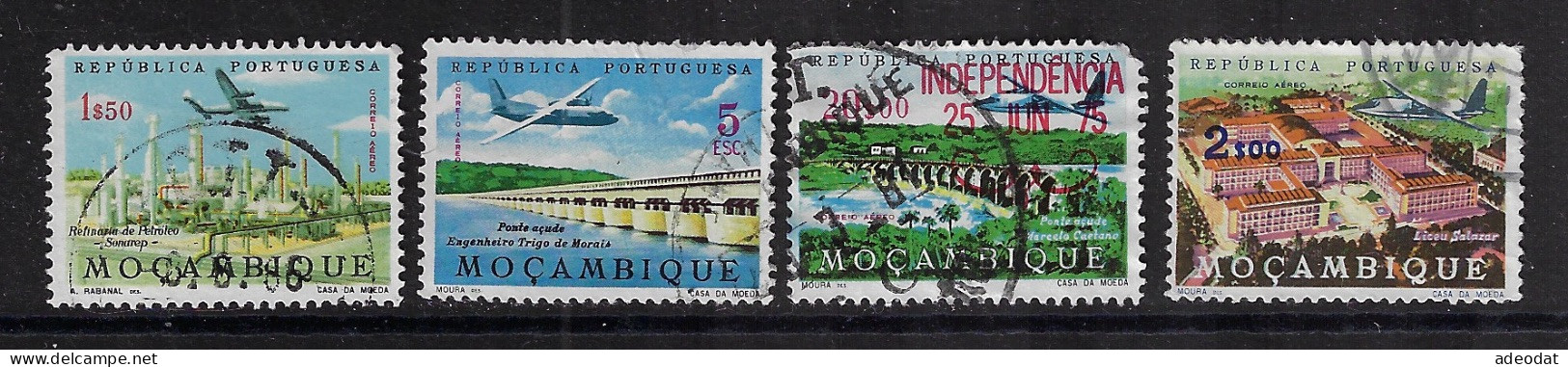 MOZAMBIQUE  1963,1975  SCOTT#C29,C30,C33,C38  USED  CV  $1.10 - Mosambik