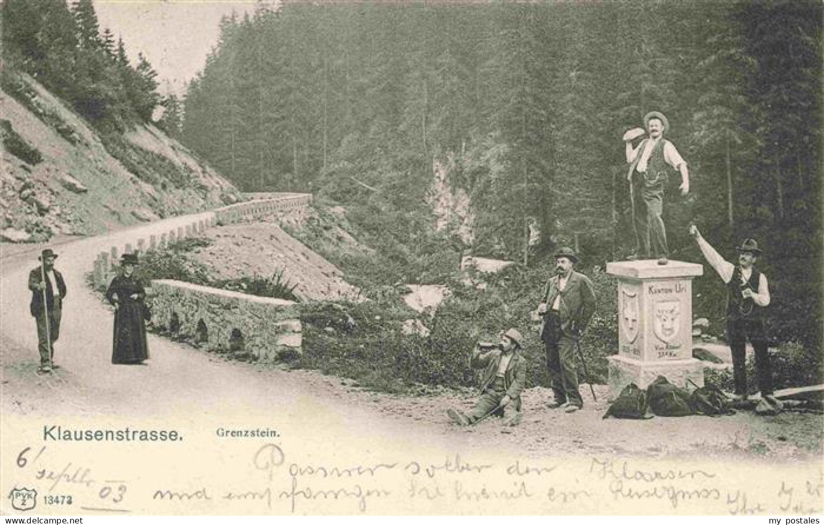 73973961 Klausen__Eisacktal_Suedtirol_IT Klausenstrasse Grenzstein - Other & Unclassified