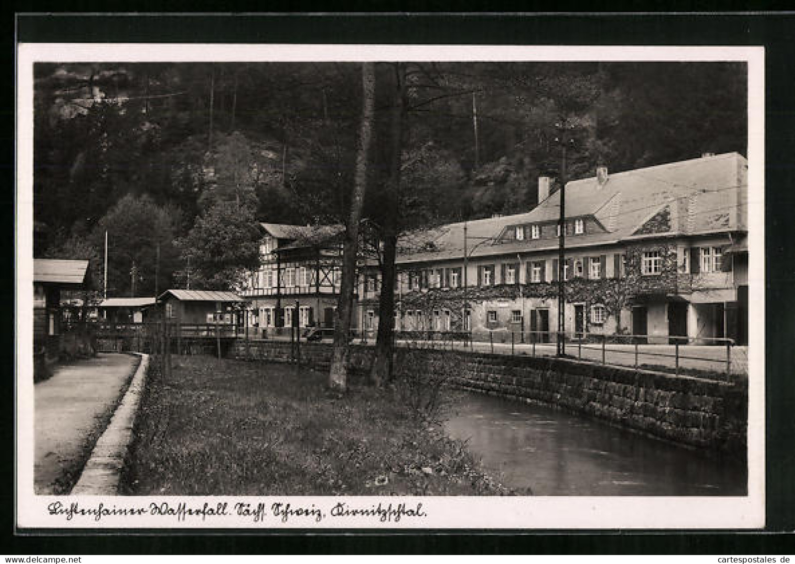 AK Sebnitz, Lichtenhainer Wasserfall, Gasthaus  - Sebnitz