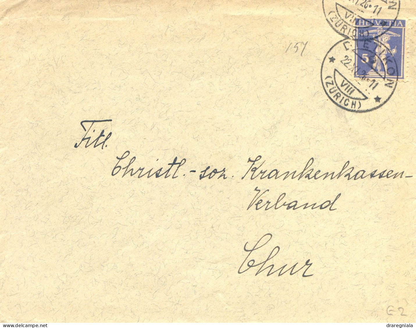 Mail Von Dietikon 1926 - Tellknabe 157 - Marcofilia