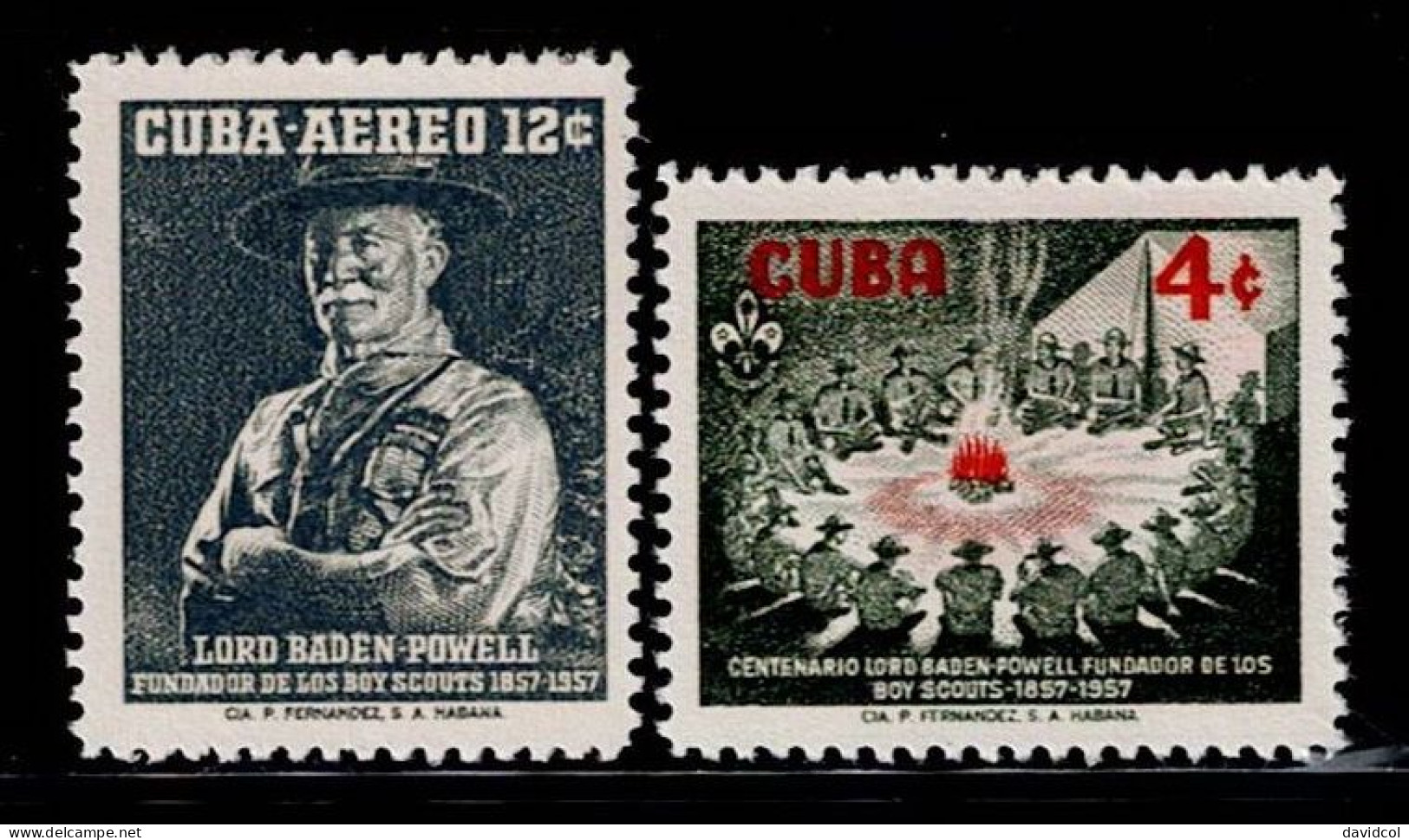 CUB-01- CUBA - 1957 - MNH -SCOUTS- LORD BADEN POWELL - Nuevos