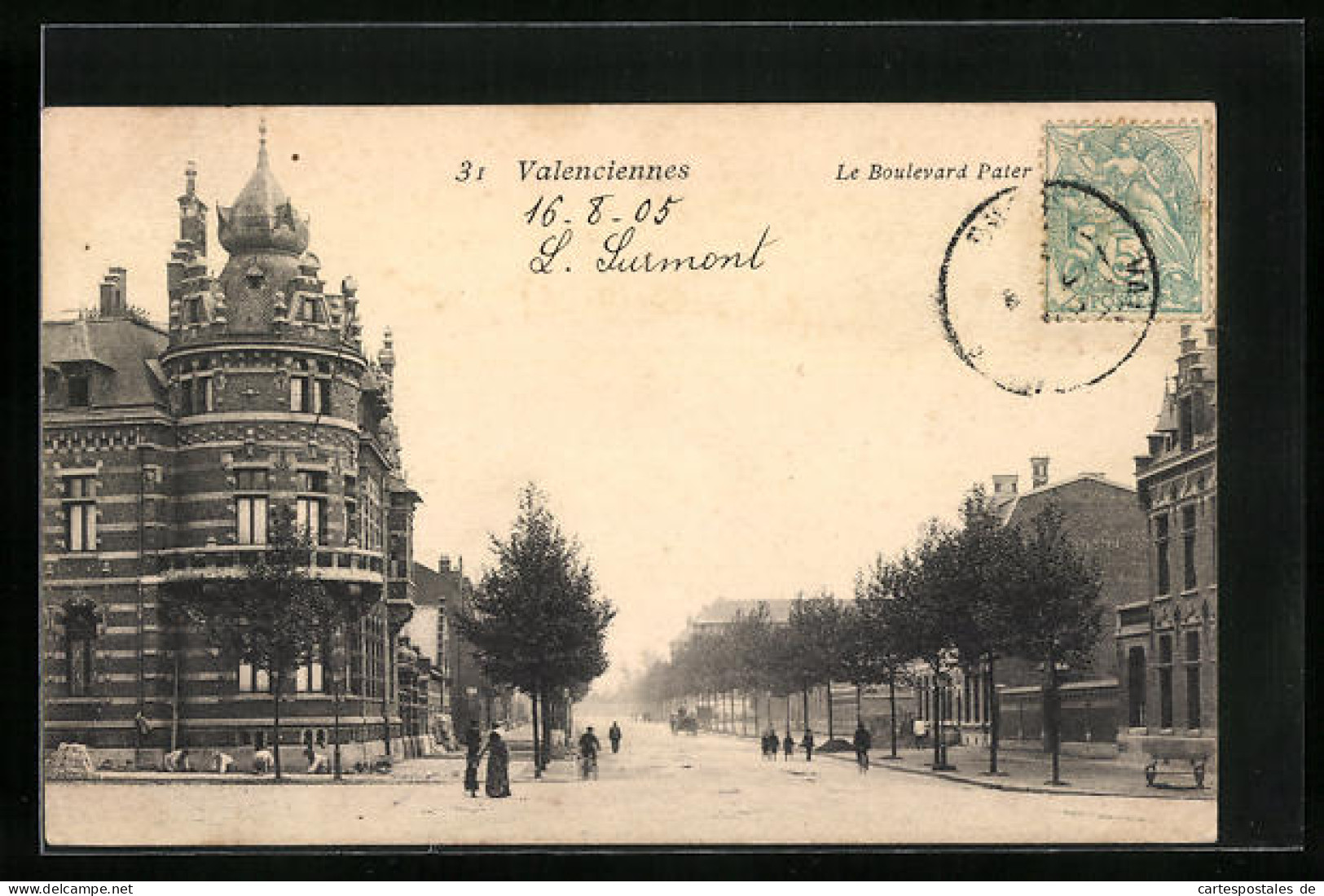 CPA Valenciennes, Le Boulevard Pater  - Valenciennes