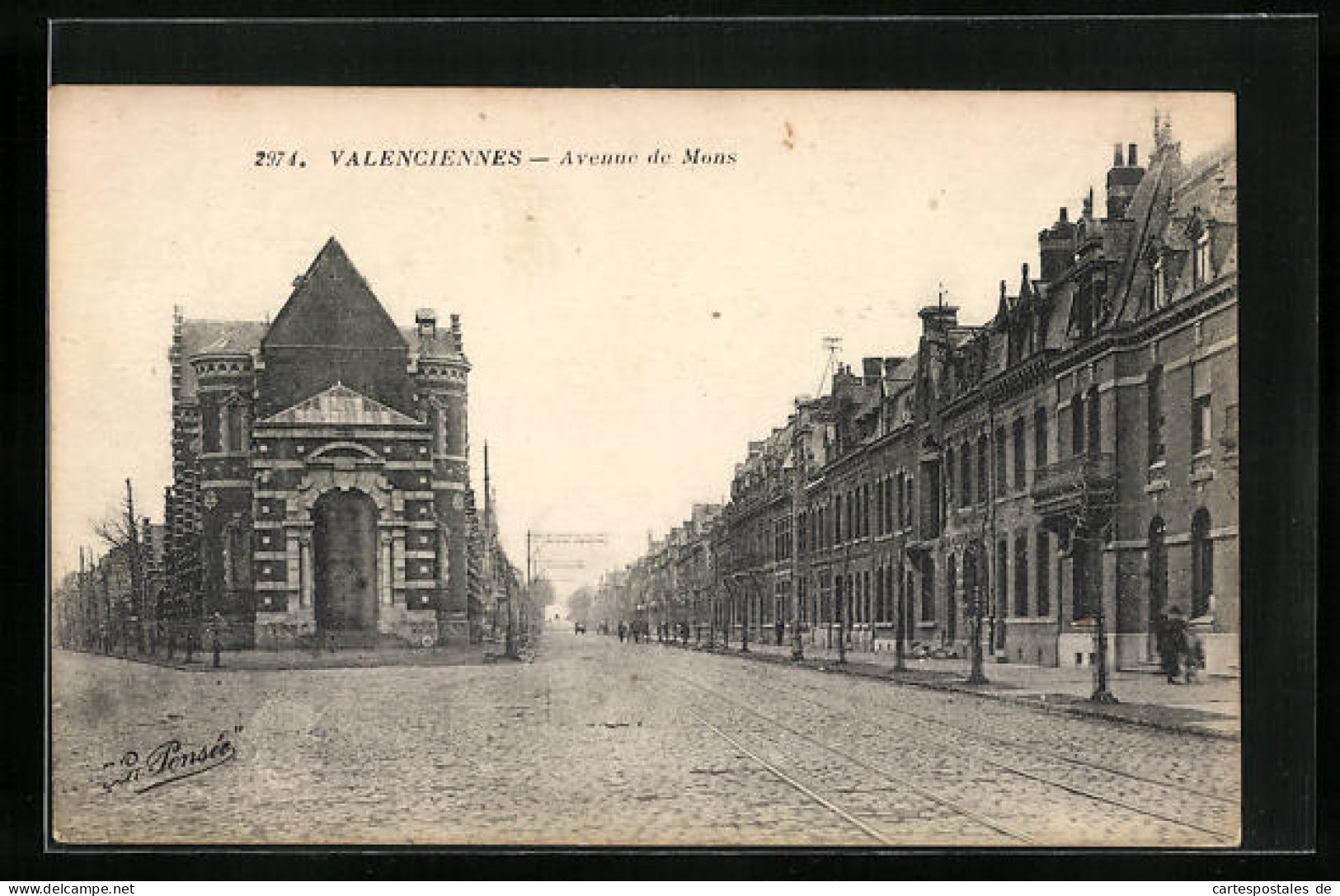 CPA Valenciennes, Avenue De Mons  - Valenciennes