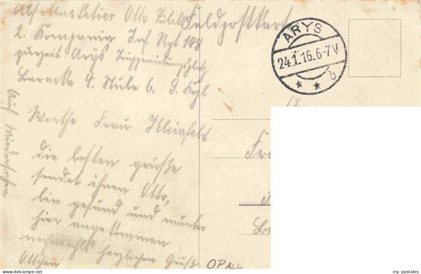 73973907 Arys_Ostpreussen_Orzysz_PL Kommandantur Feldpost - Polonia