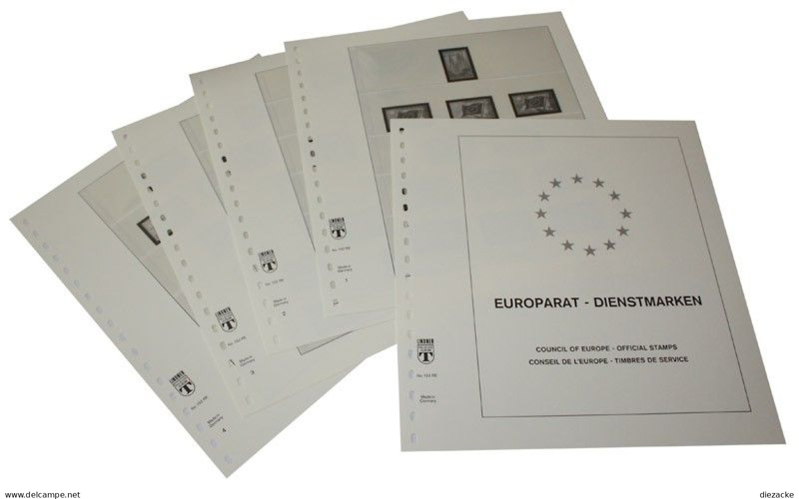 Lindner-T Frankreich Europarat-Dienstmarken 1958-2016 Vordrucke 132RE Neuware ( - Pre-printed Pages