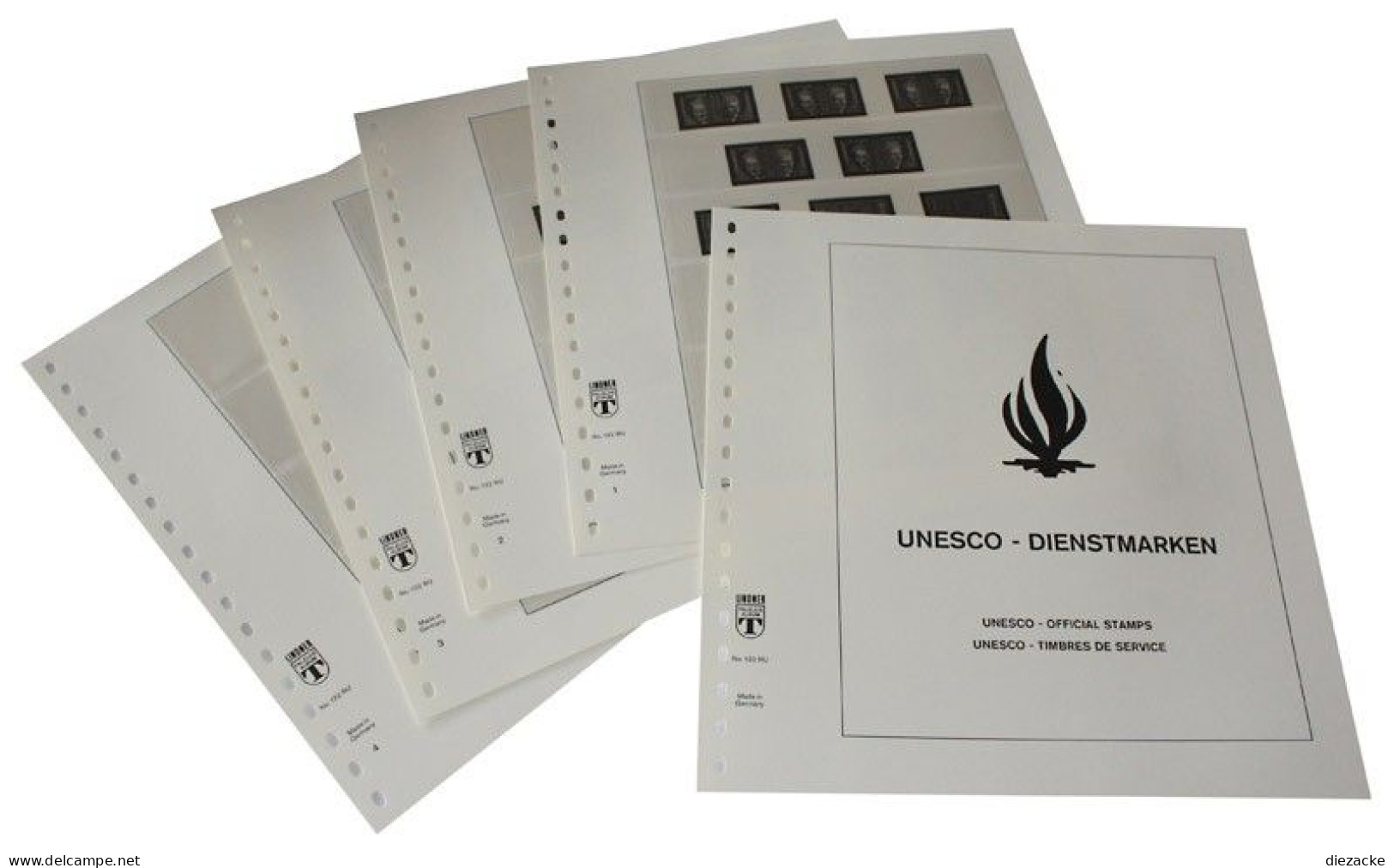 Lindner-T Frankreich UNESCO-Dienstmarken 1961-2016 Vordrucke 132RU Neuware ( - Pre-printed Pages