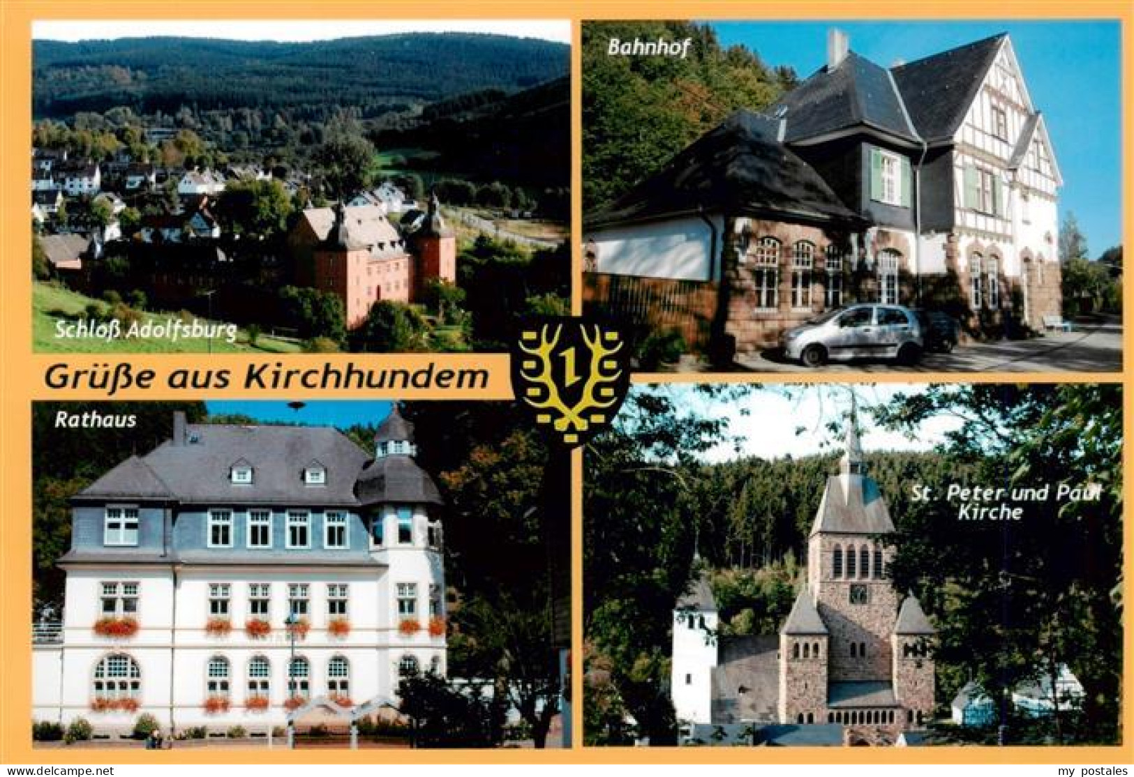 73942244 Kirchhundem Schloss Adolfsburg Bahnhof Rathaus Kirche - Autres & Non Classés