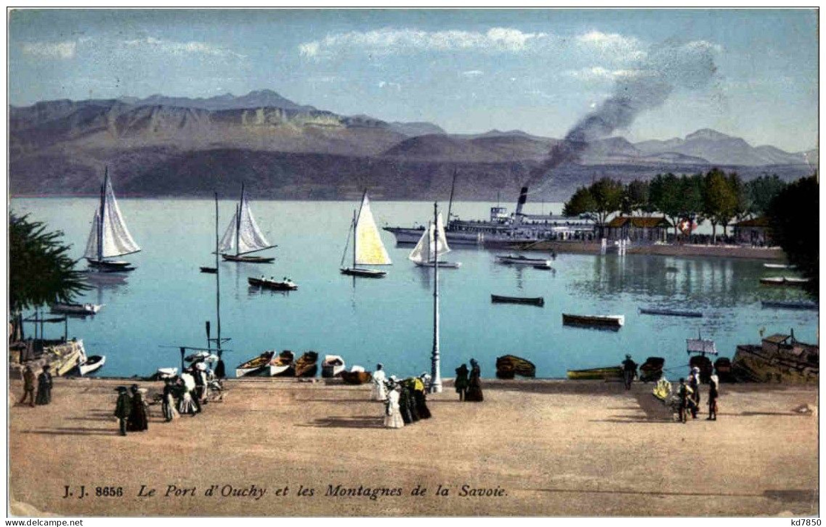 Le Port D Ouchy Et Les Montagnes De La Savoie - Lausanne