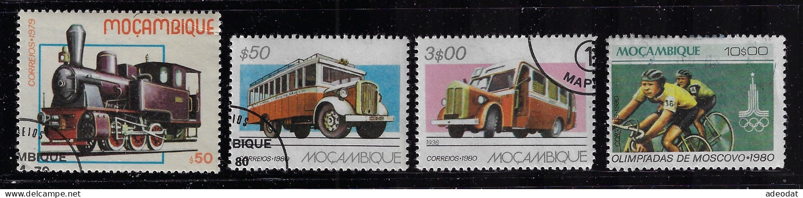 MOZAMBIQUE  1979-80 SCOTT#  656,680,682,705 USED  CV  $0.80 - Mozambique