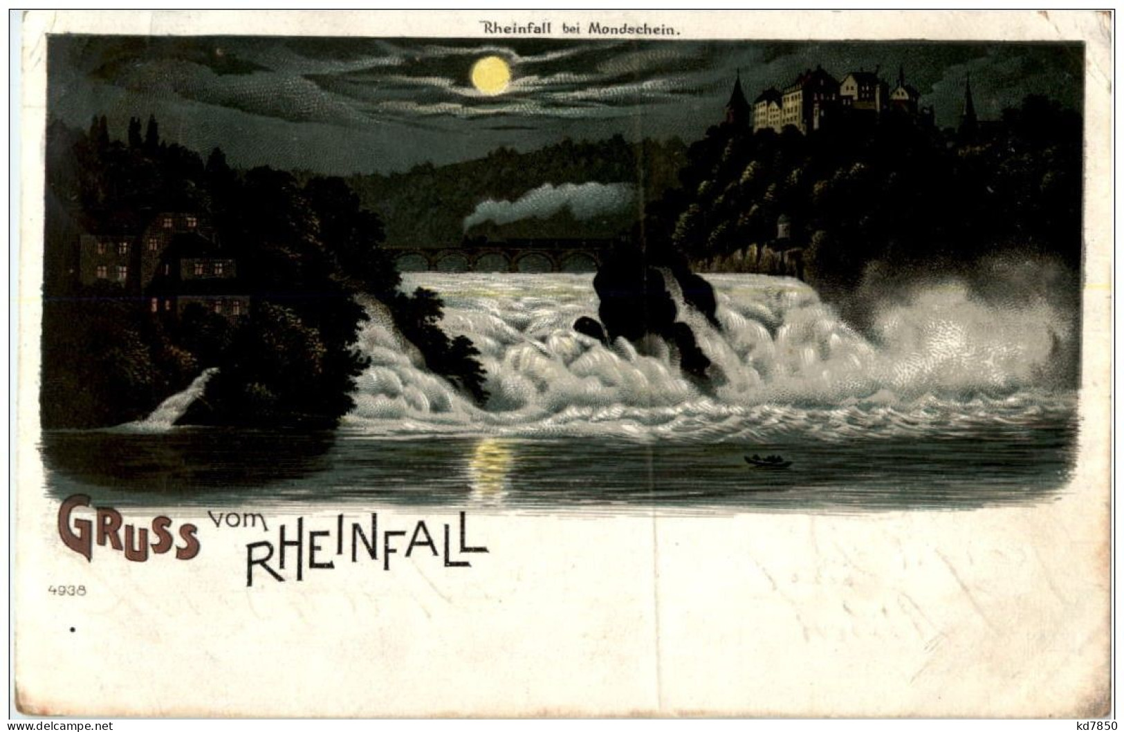 Gruss Vom Rheinfall - Litho - Neuhausen Am Rheinfall