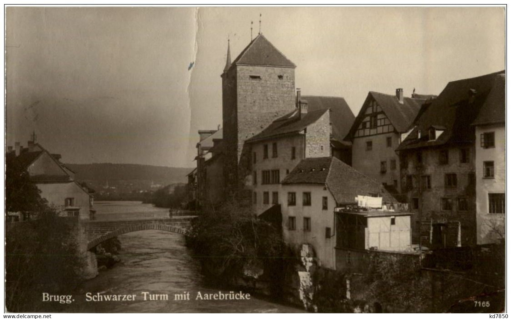 Brugg - Schwarzer Turm Mit Aarebrücke - Brugg