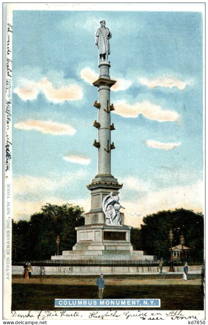 New York - Columbus Monument - Andere & Zonder Classificatie