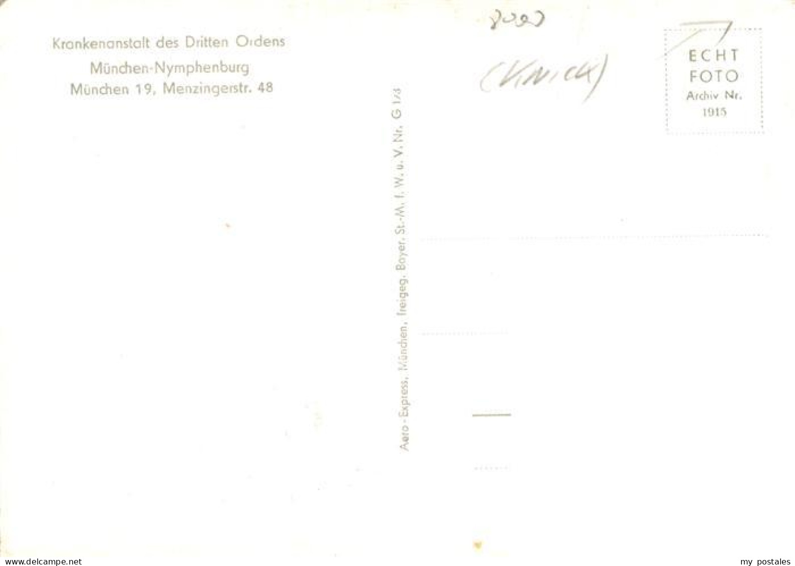 73942140 Nymphenburg_Muenchen Krankenanstalt Des Dritten Ordens - München