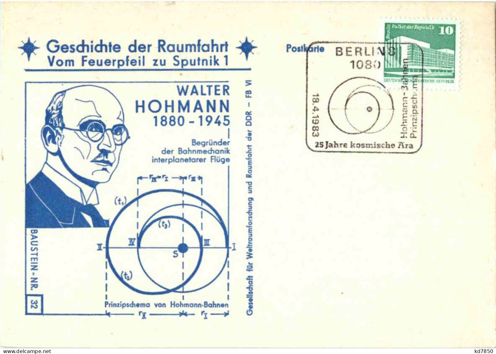 Raumfahrt - Sputnik - Sonderstempel Berlin - Space