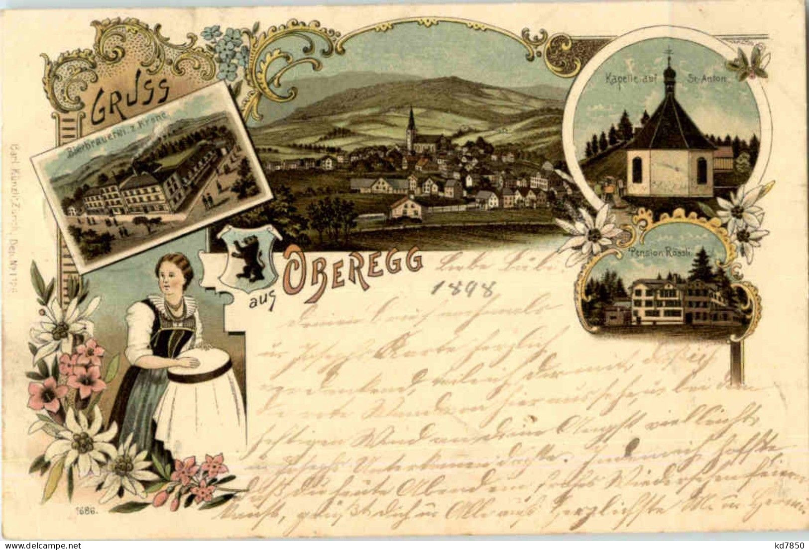 Gruss Aus Oberegg - Litho - Oberegg