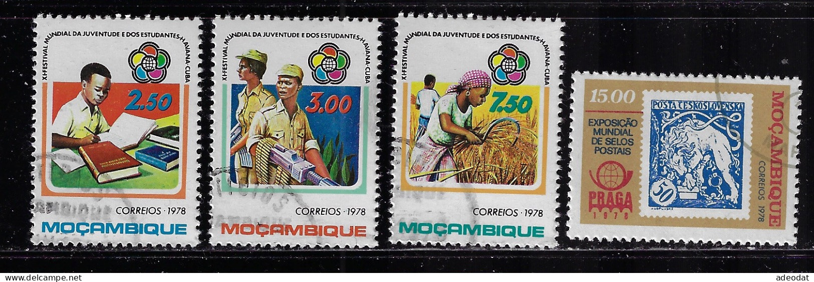 MOZAMBIQUE  1978 SCOTT# 603-606 USED  CV  $0.85 - Mozambique