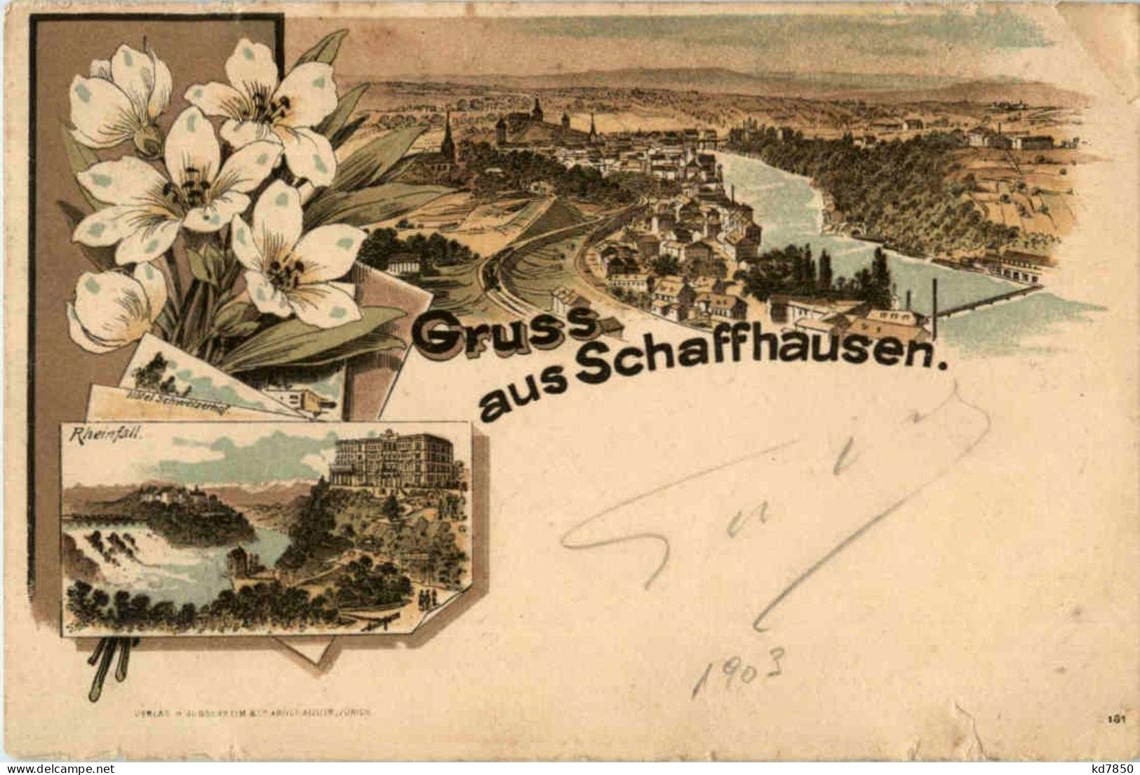 Gruss Aus Schaffhausen - Litho - Schaffhouse