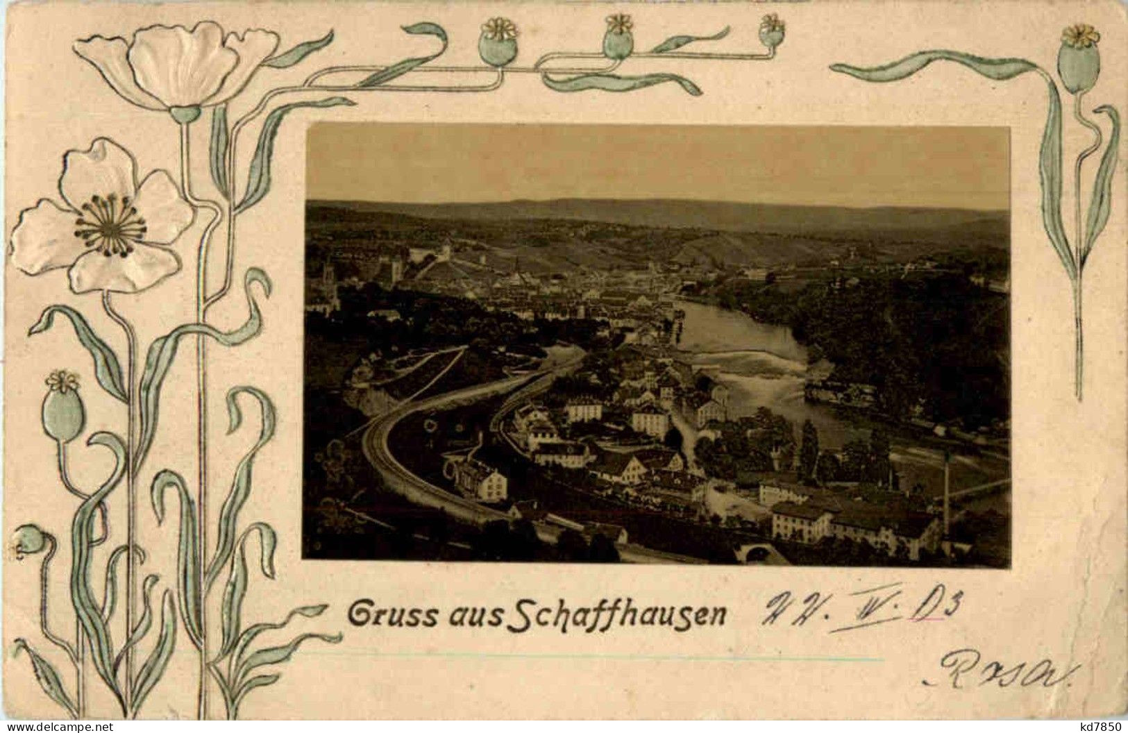 Gruss Aus Schaffhausen - Prägekarte - Schaffhouse