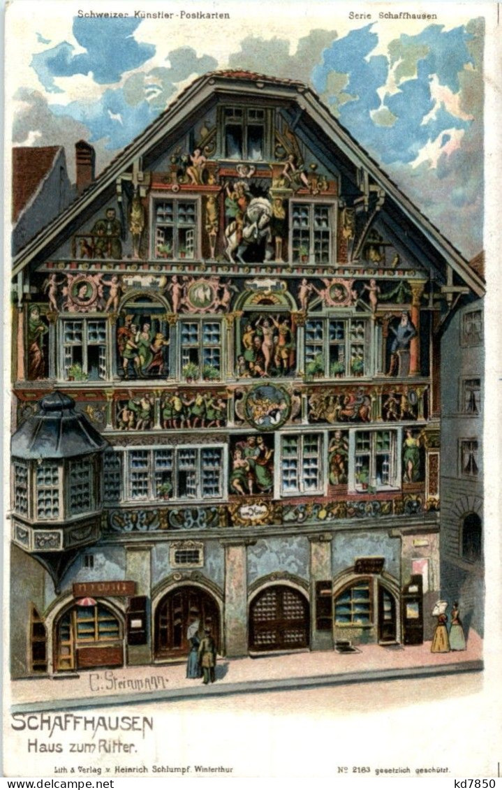 Schaffhausen - Haus Zum Ritter - Künstlerkarte C. Steinmann - Schaffhouse