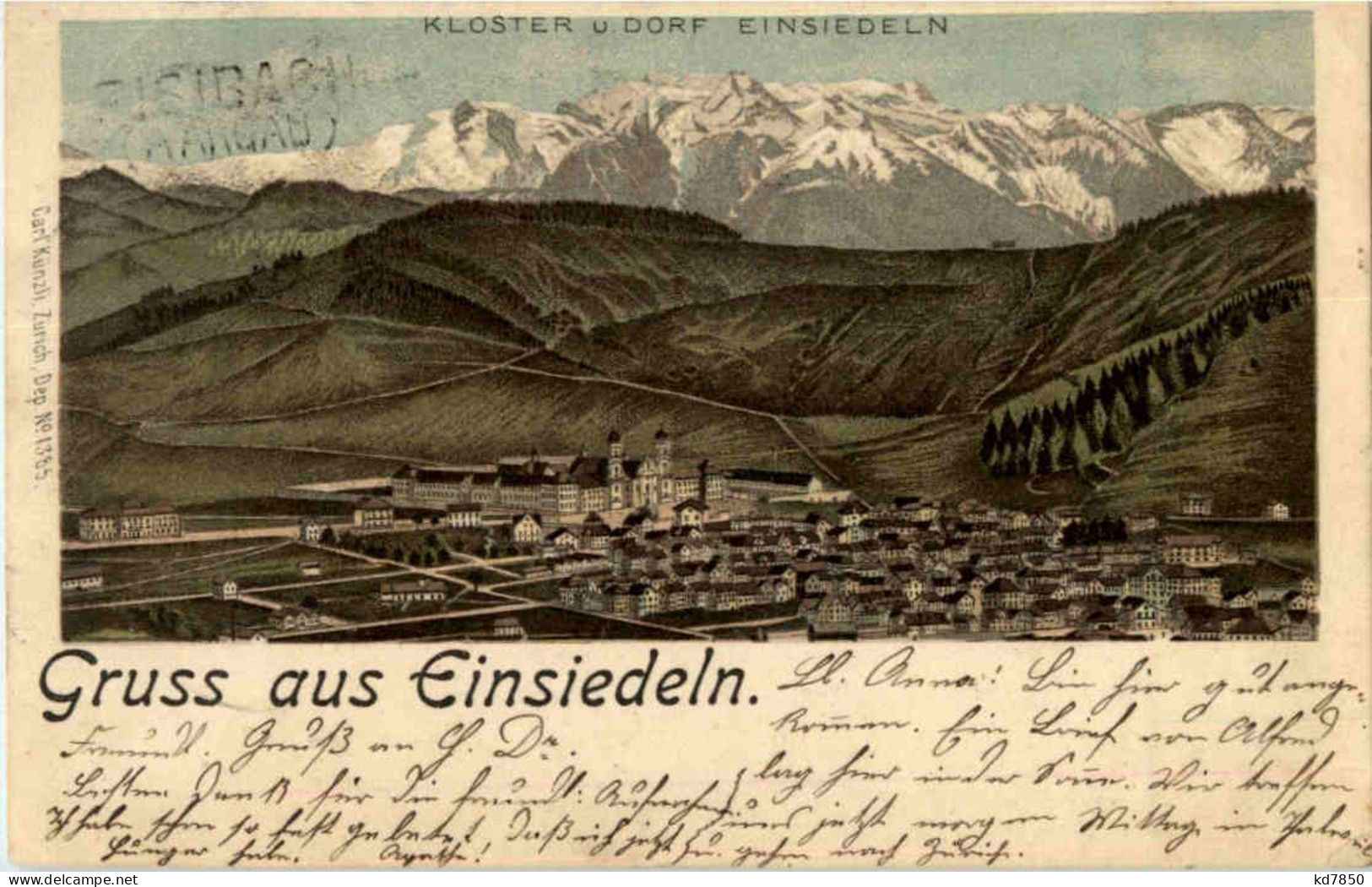 Gruss Aus Einsiedeln - Litho - Einsiedeln