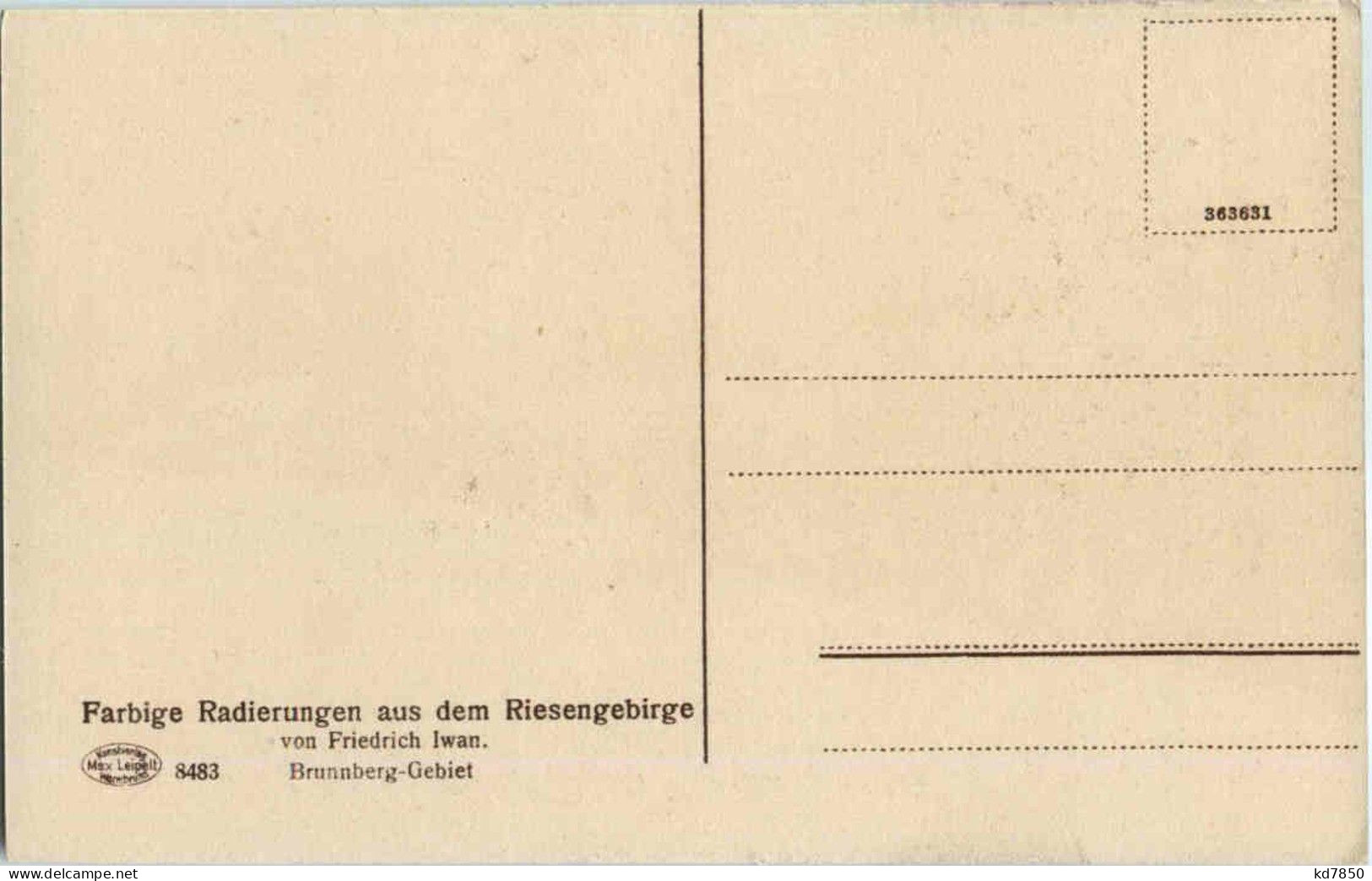 Brunnberg - Riesengebirge - Künstlerkarte Friedrich Iwan - Tchéquie