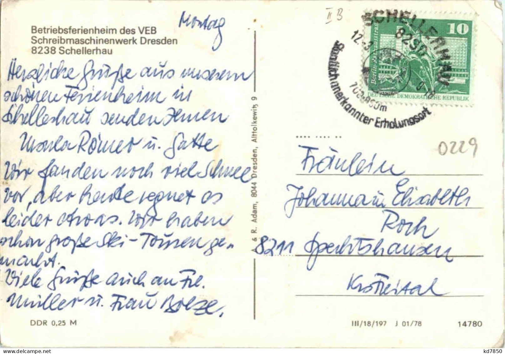 Schellerhau - Betriebsferienheim Des VEB Dresden - Altenberg