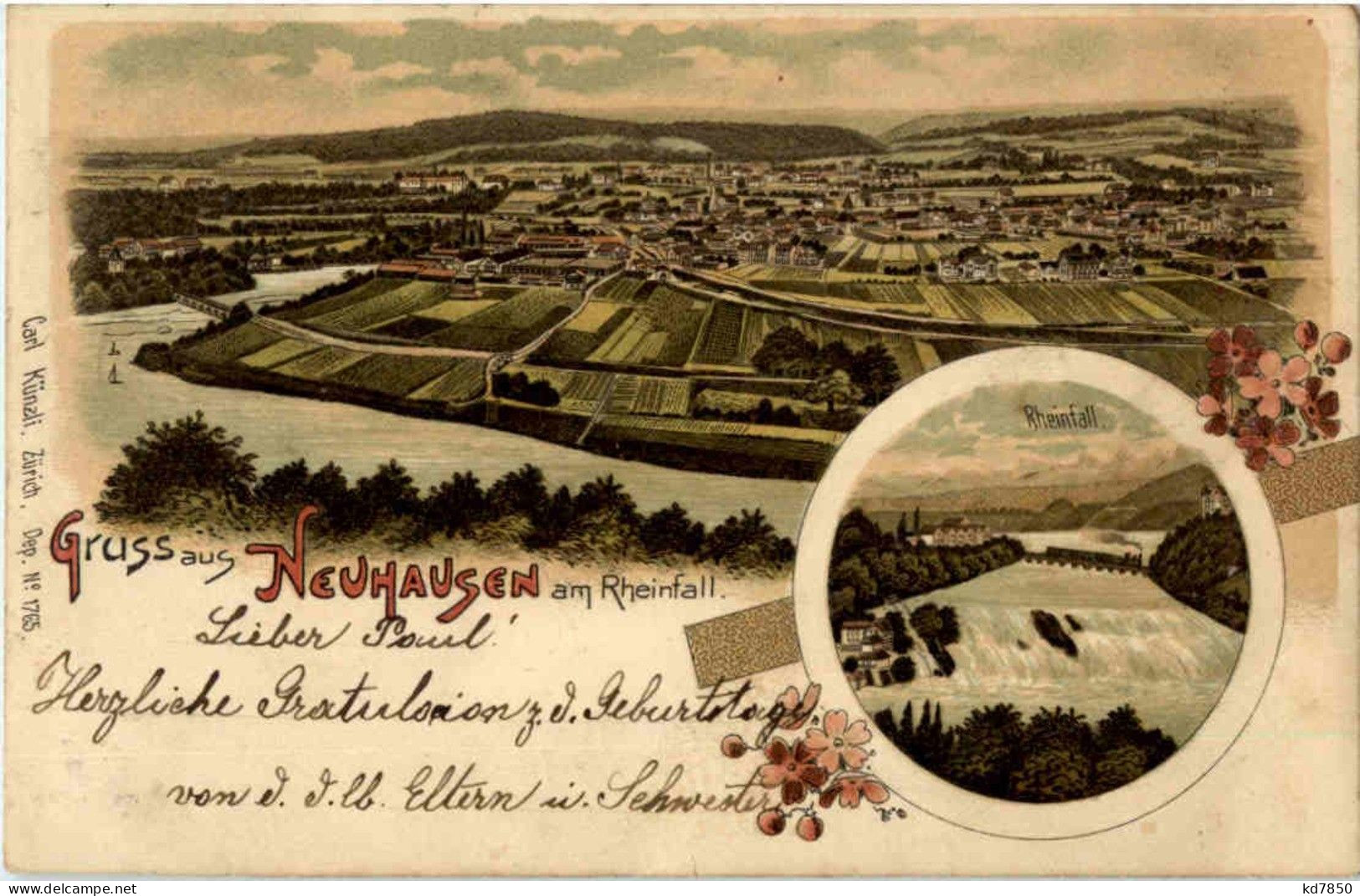 Gruss Aus Neuhausen - Litho - Neuhausen Am Rheinfall