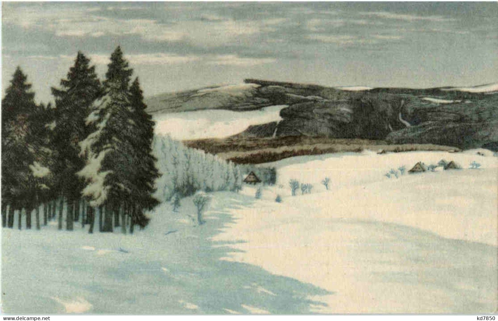 Kleinaupa - Riesengebirge - Künstlerkarte Friedrich Iwan - Tchéquie