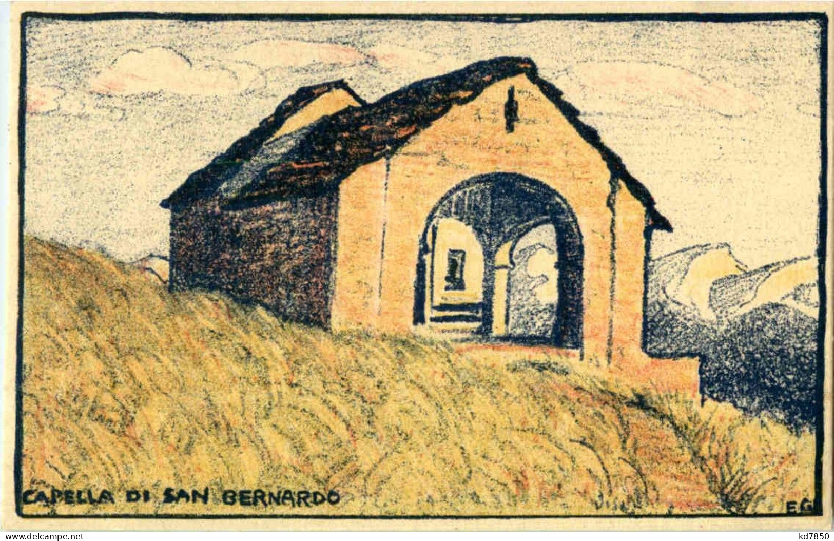 Ticino Pittoresco - Künstlerkarte Ernst Geiger - Capella Di San Bernardo - Autres & Non Classés