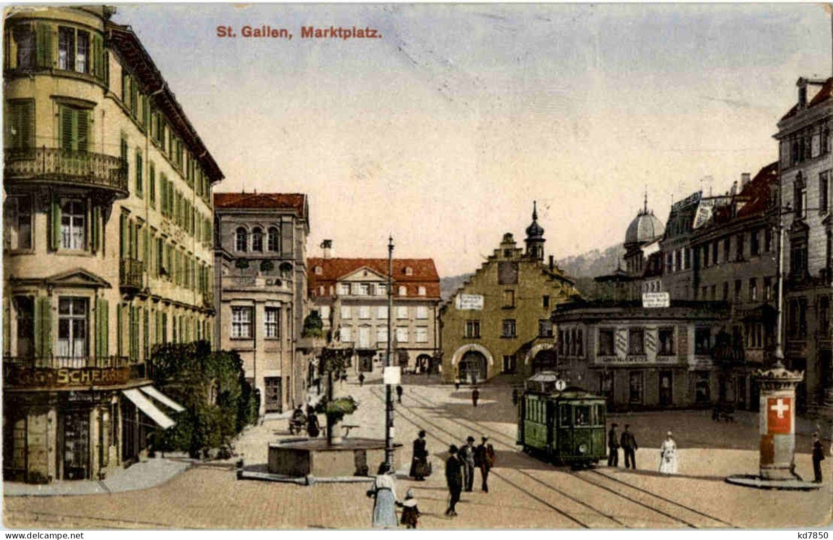 St. Gallen - Marktplatz Mit Tram - San Gallo