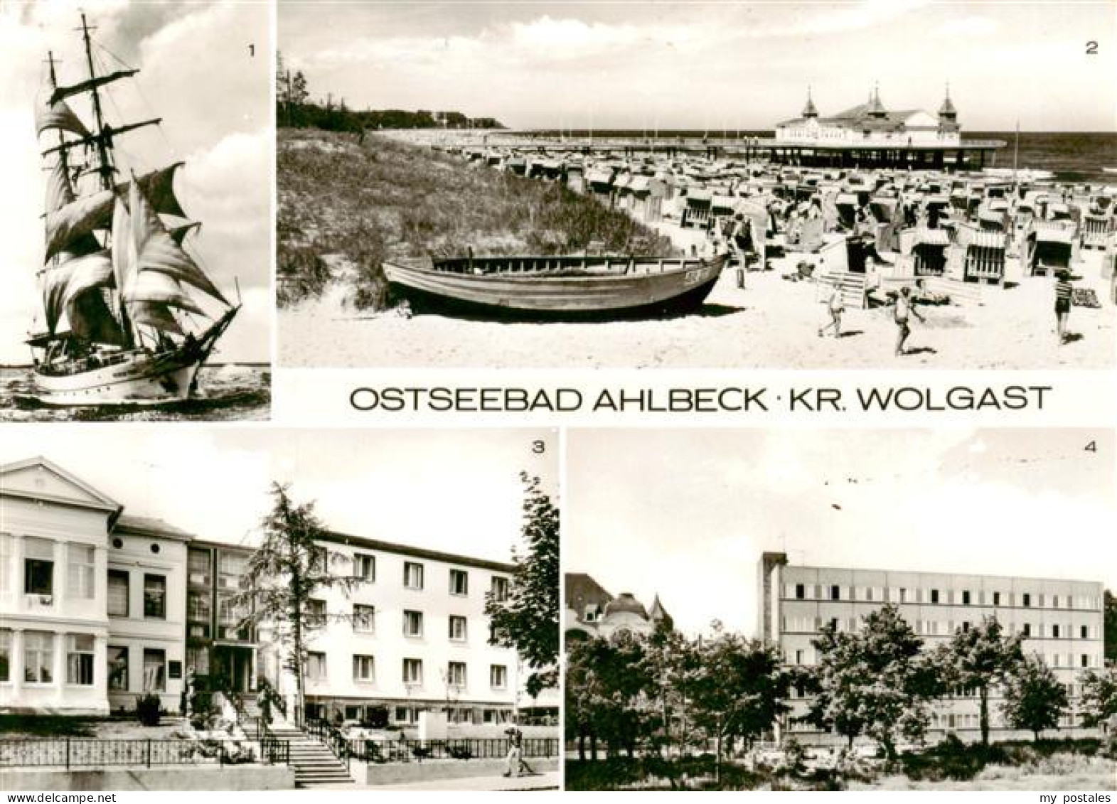 73901157 Ahlbeck Ostseebad Segelschulschiff Wilhelm Pieck Seebruecke FDGB Erholu - Sonstige & Ohne Zuordnung