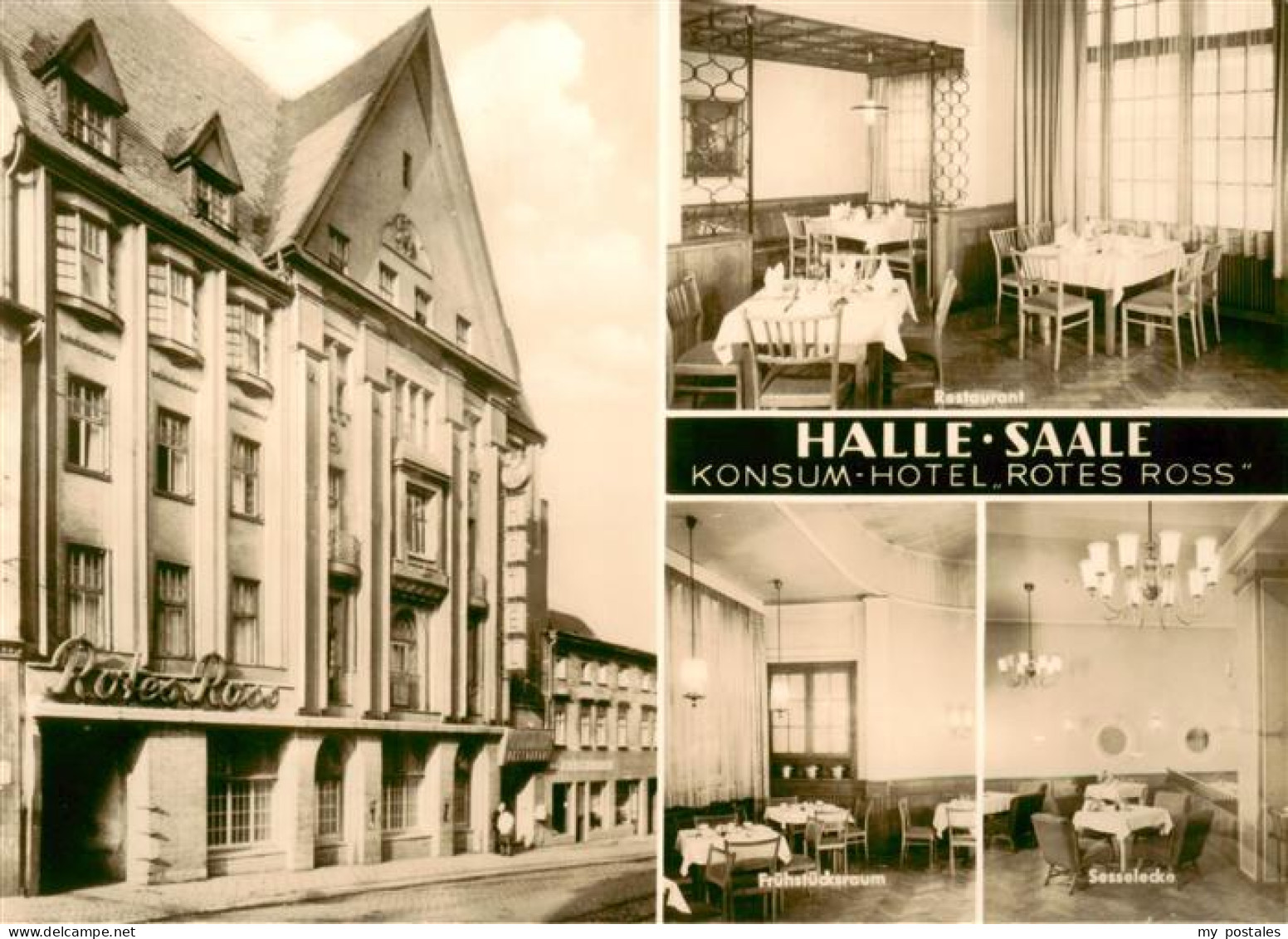 73901153 Halle  Saale Konsum Hotel Rotes Ross Restaurant Fruehstuecksraum Sessel - Halle (Saale)