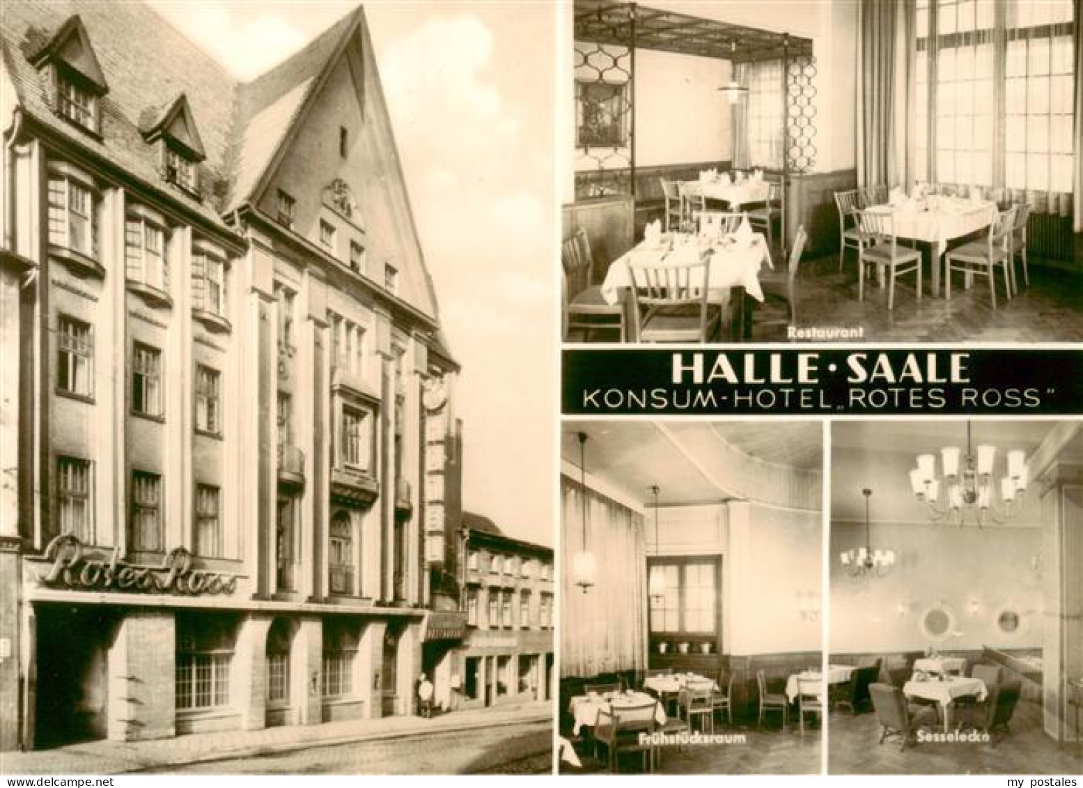 73901150 Halle  Saale Konsum Hotel Rotes Ross Restaurant Fruehstuecksraum Sessel - Halle (Saale)